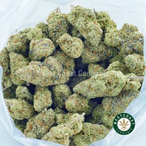 Bag of mandarin sunset strain weed for sale from west coast cannabis. order weed online. mail order weed. online weed dispensary. buy weed online.
