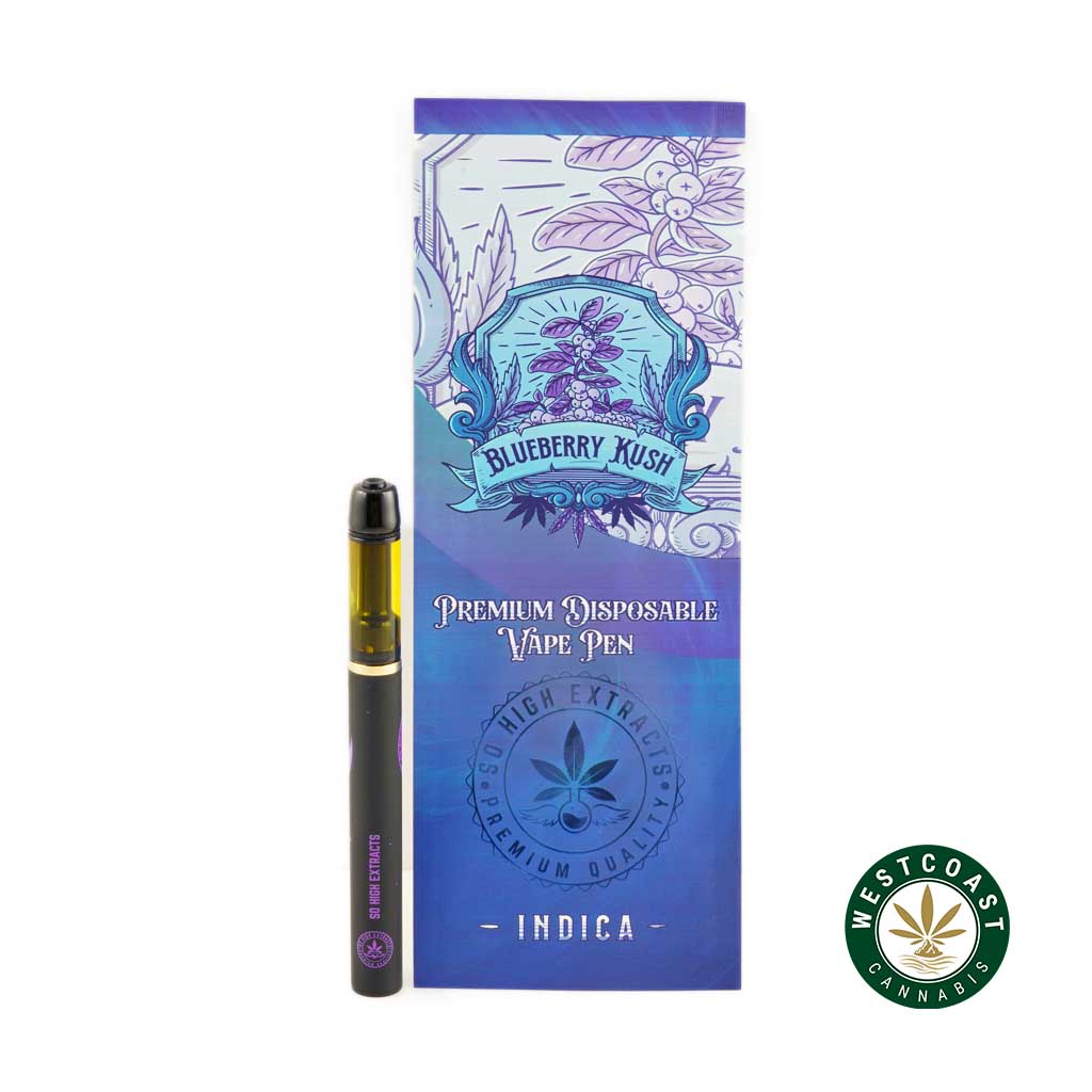 Buy So High Extracts Disposable Pen - Blueberry Kush (Indica) at Wccannabis Online Store