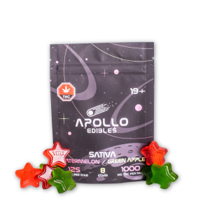 Buy Apollo Edibles - Watermelon/Green Apple Shooting Stars 1000mg THC Sativa at Wccannabis Online Shop