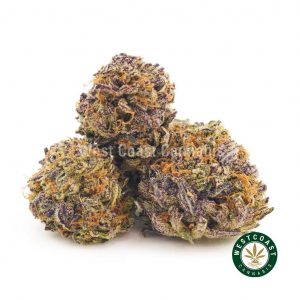 Grape Bomb cannabis popcorn weed buds from west coast cannabis online dispensary in Canada.