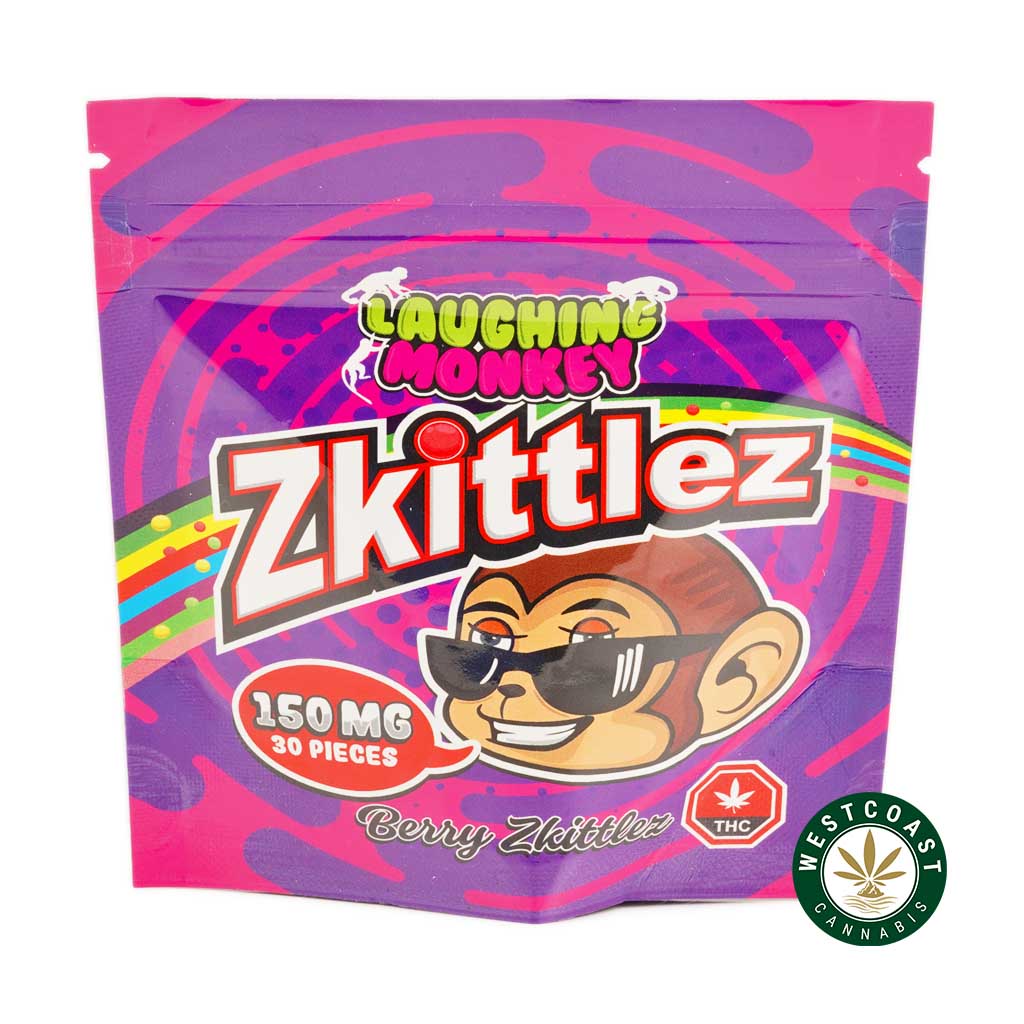Buy Laughing Monkey - Berry Zkittlez 150mg THC at Wccannabis Shop