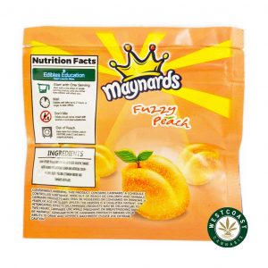 Maynards Fuzzy Peaches 600MG THC gummies. west coast extracts. west coast 420. 91 supreme extracts. wccannabis coupon.