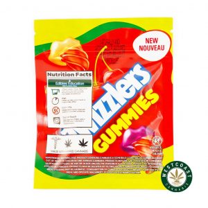 Buy edibles Twizzlers Gummies from wccannabis weed dispensary. Back of package. edibles canada. weed edibles. marijuana edibles canada.