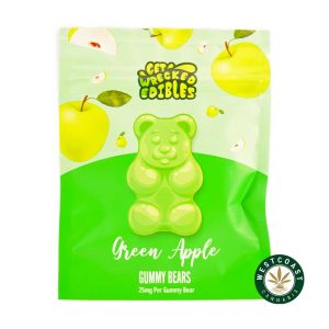 Buy Get Wrecked Edibles - Green Apple Gummy Bears 150mg THC at Wccannabis Online Shop