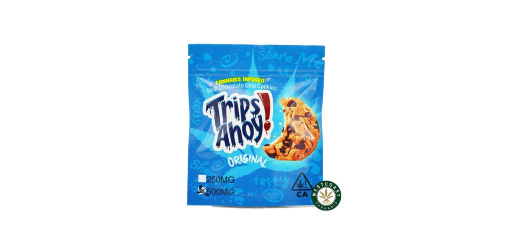 Trips Ahoy - Original Chocolate Chip Weed Cookies 500MG THC Edibles for sale. mail order weed canada. edible gummies. weed dispensary vancouver.