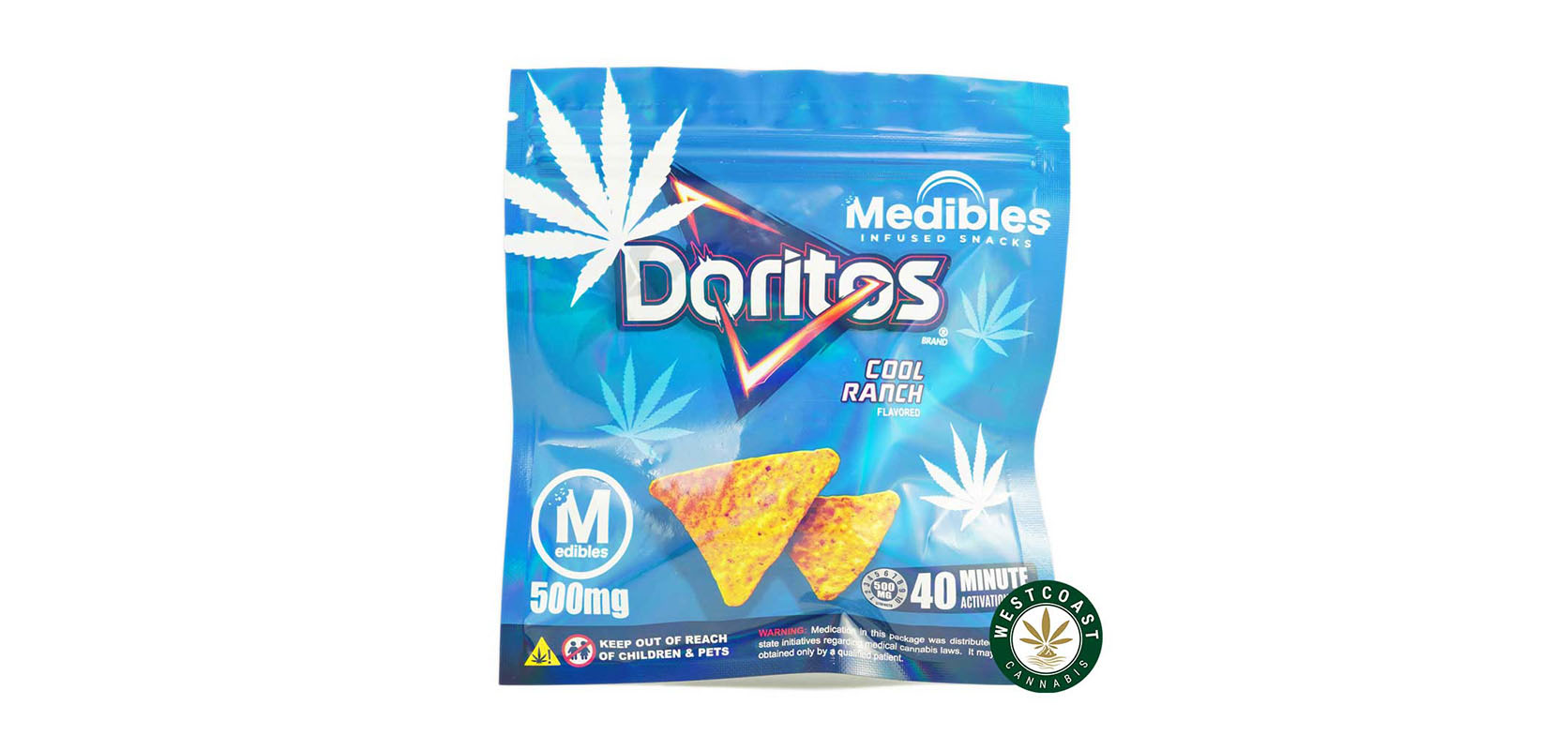 Doritos Cool Ranch weed snacks 500mg THC edibles. Medibles at dispensary for edibles online Canada.