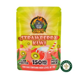 Buy Golden Monkey Extracts - Strawberry Kiwi Drink Mix 150mg THC at Wccannabis Online Shop
