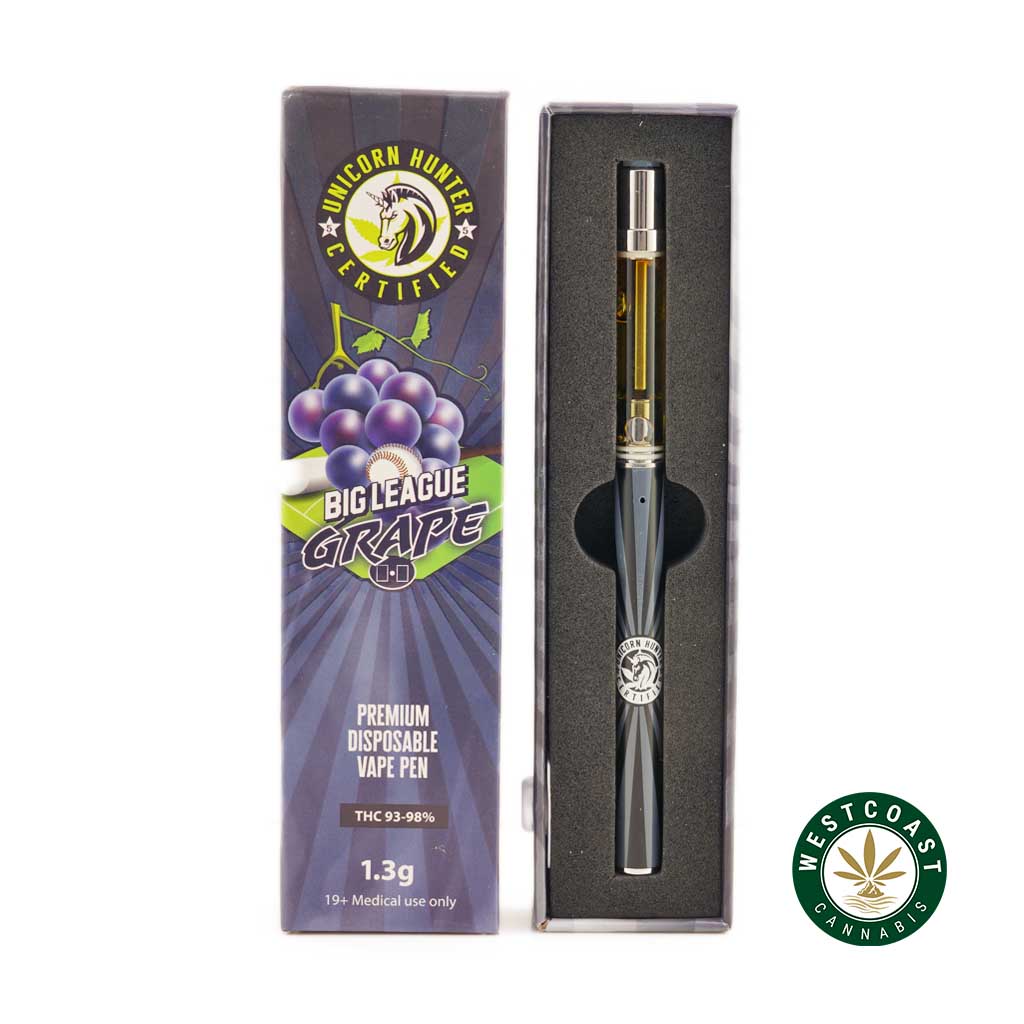 Buy Unicorn Hunter Concentrates - Big League Grape Live Resin Disposable Pen at Wccannabis Online Shop