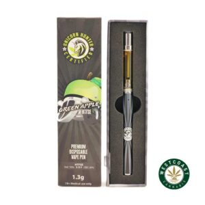 Buy Unicorn Hunter Concentrates - Green Apple HTFSE Disposable Pen at Wccannabis Online Shop