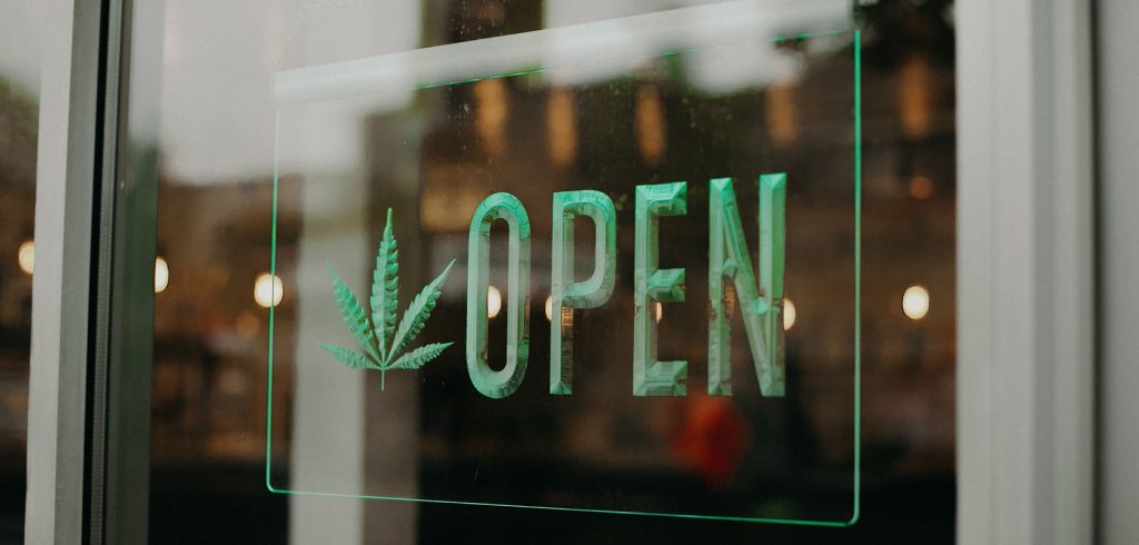 Marijuana dispensary open sign. Cannabis Canada. BC cannabis. online dispensary Canada. 