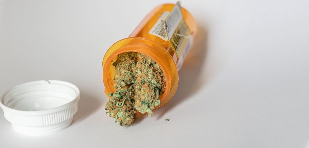 medical marijuana budget buds in a prescription bottle. buy weeds online. mail order marijuana BC cannabis.