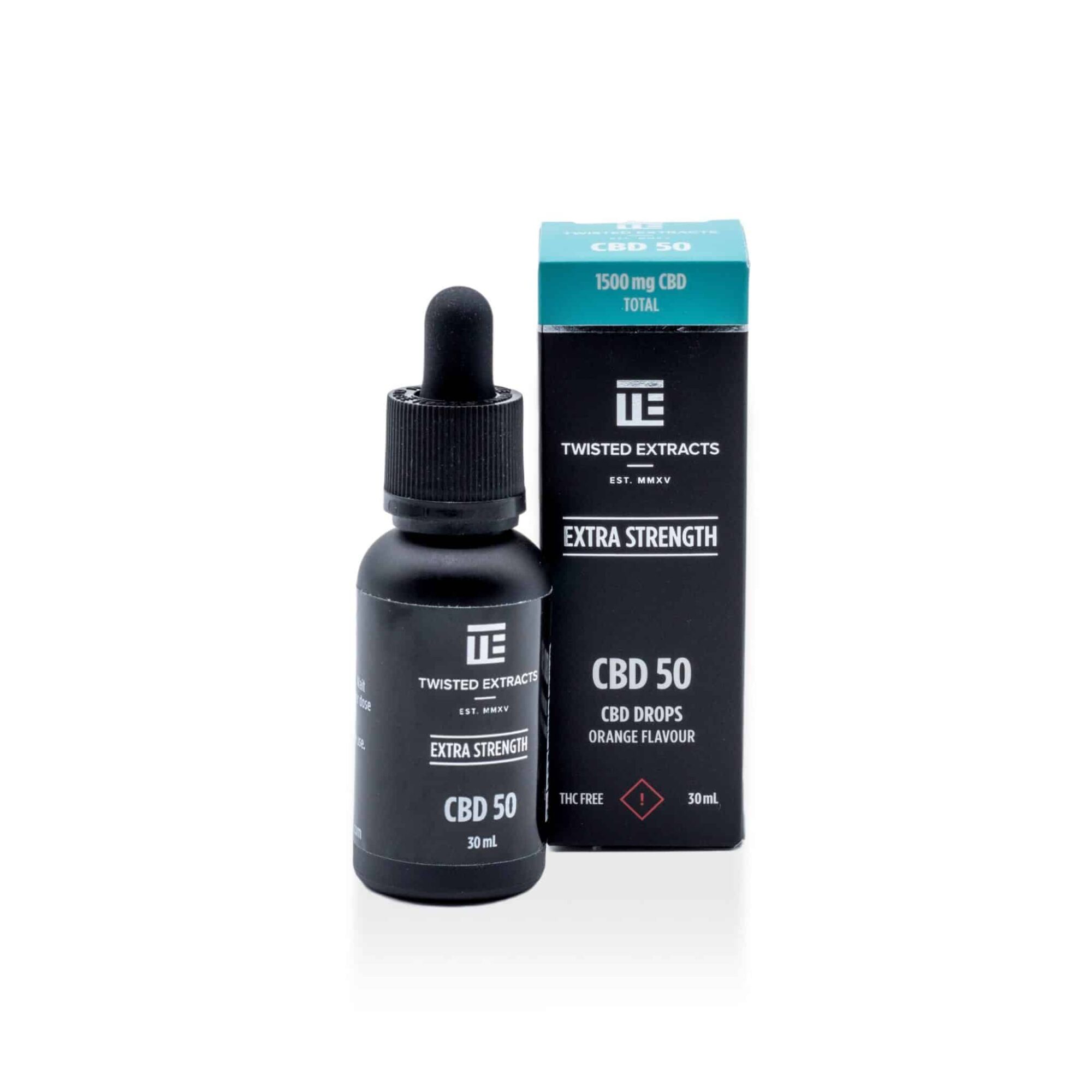 Buy Twisted Extracts 50 CBD Oil Tincture Drops 1500mg (Orange Flavour) at Wccannabis Online Shop