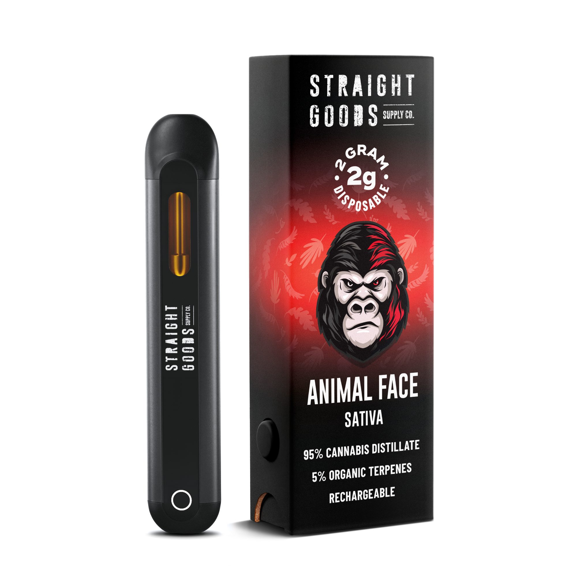Buy Straight Goods - Animal Face 2G Disposable Pen (Sativa) at Wccannabis Online Shop