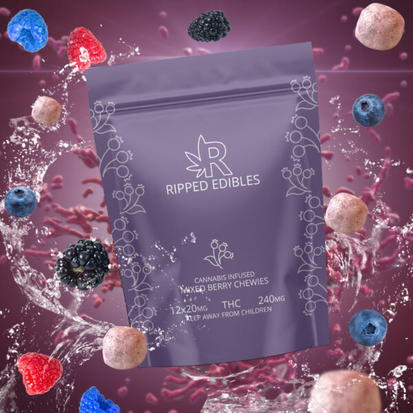 Buy Ripped Edibles - Mixed Berry Chewies 240mg THC at Wccannabis Online Shop