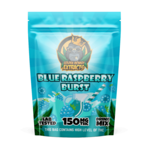 Buy Golden Monkey Extracts – Blue Raspberry Burst Drink Mix 150mg THC at Wccannabis Online Shop