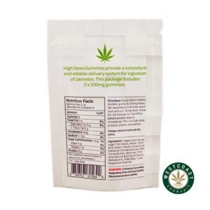Buy High Dose Fruit Gummy - Sour Raspberry 200mg THC (Indica) at Wccannabis Online Shop