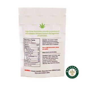 Buy High Dose Fruit Gummy - Super Strength Sour Raspberry 800mg (Indica) at Wccannabis Online Shop