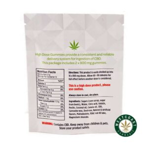 Buy High Dose Fruit Gummy - Extreme Strength Sour Strawberry 1600mg CBD at Wccannabis Online Shop