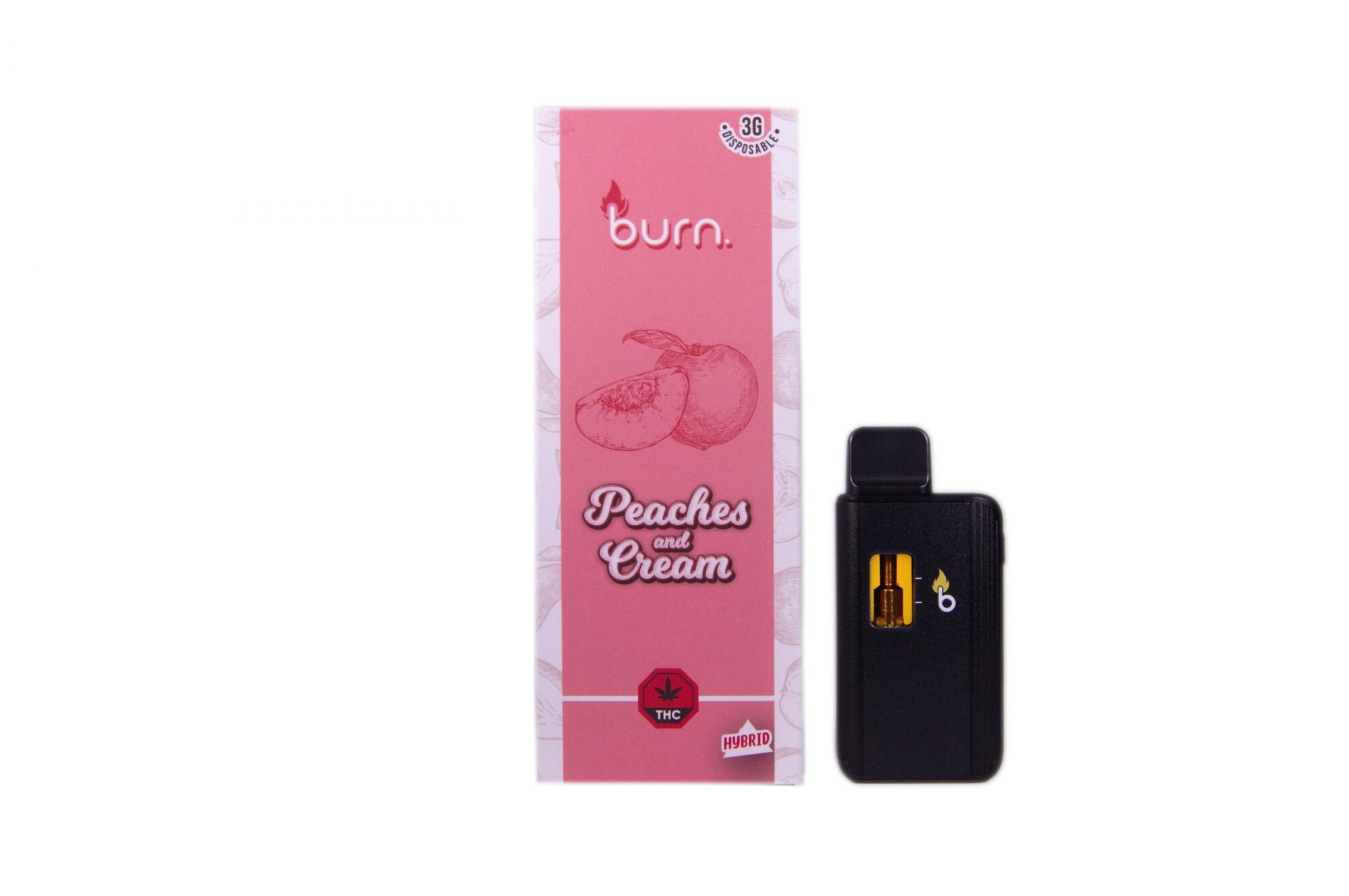 Buy Burn Extracts - Peaches And Cream 3ML Mega Sized at Wccannabis Online Shop