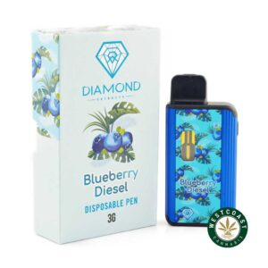 Buy Diamond Concentrates - Blueberry Diesel 3G Disposable Pen at Wccannabis Online Store