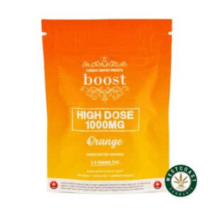 Buy Boost Gummy High Dose - Orange 1000mg THC at Wccannabis Online Shop