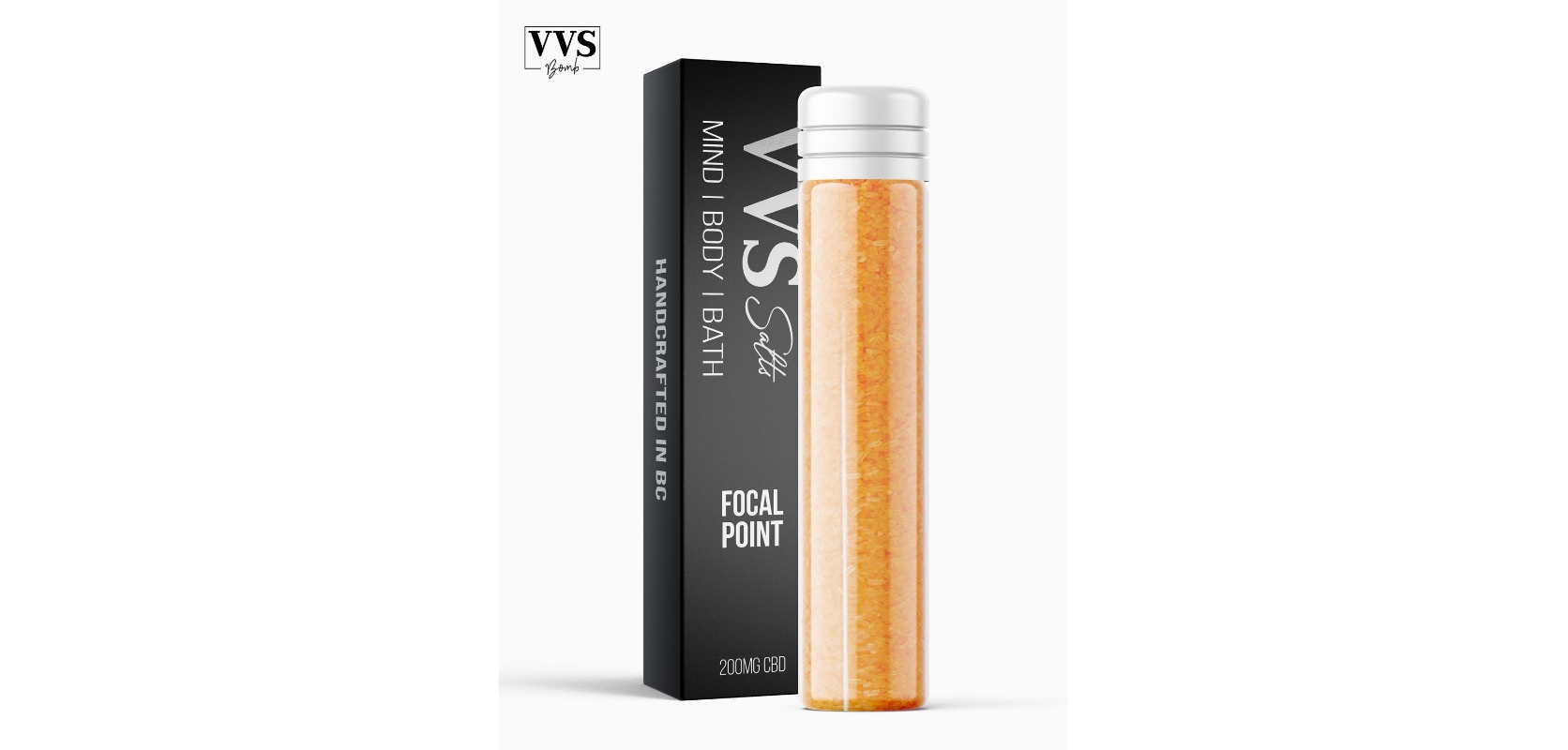 If you want to get a hefty dose of cannabidiol, consider the VVS Bath Salts – Focal Point 200mg CBD. 