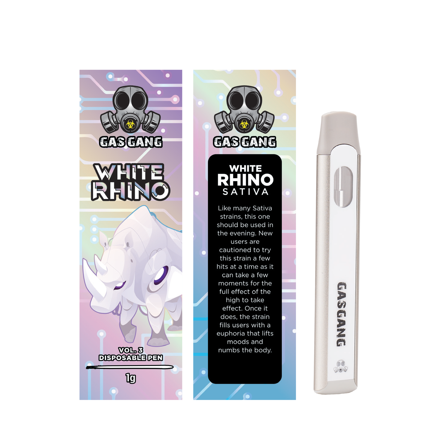 Buy Gas Gang - White Rhino Disposable Pen at Wccannabis Online Shop