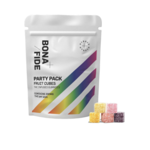 Buy Bonafide – Party Pack Fruit Cubes 300mg THC (Indica) at Wccannabis Online Shop