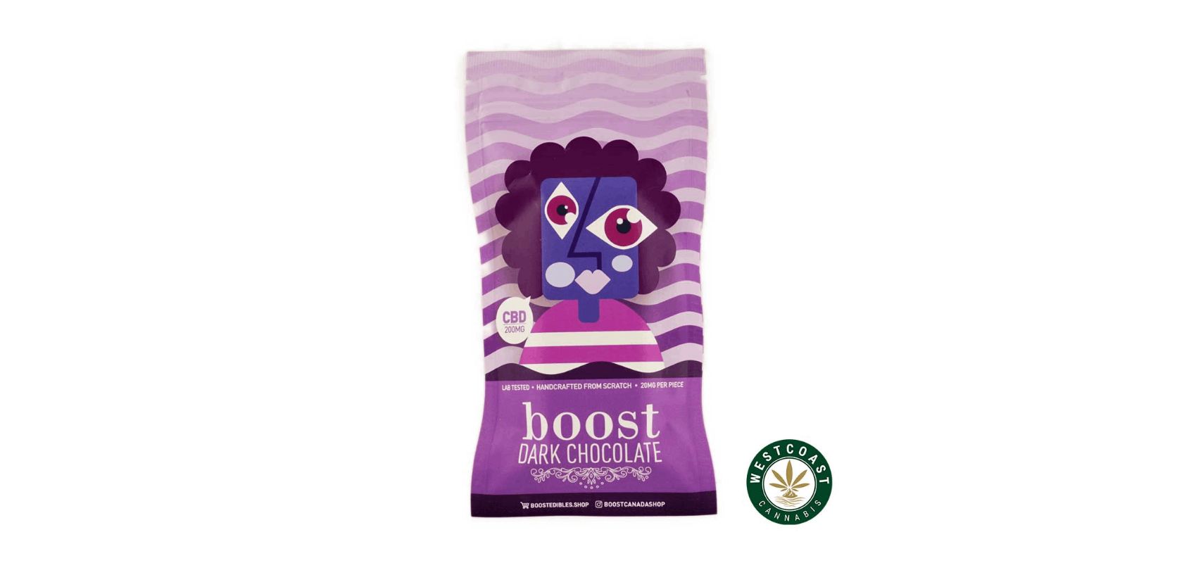 The Boost edibles- Dark Chocolate 200mg CBD is the very definition of bittersweet. This delicious treat gives you the savoury goodness of dark chocolate without the cannabis taste or smell. 