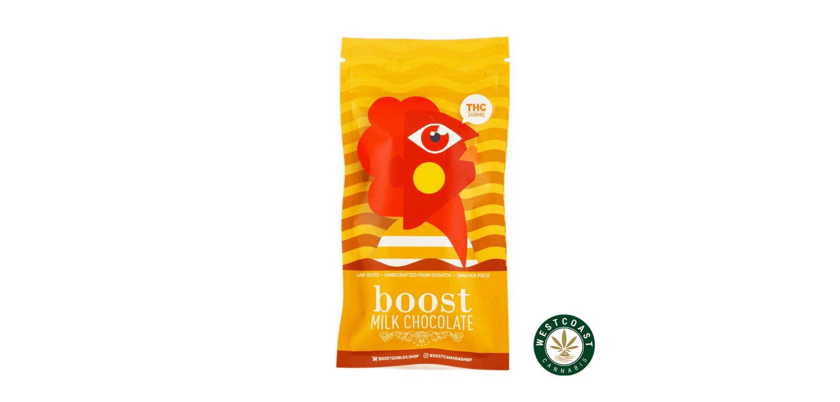 The experience with Boost Edibles - Milk Chocolate Bar 200mg THC can be summarised as rich, creamy and uplifting. 
