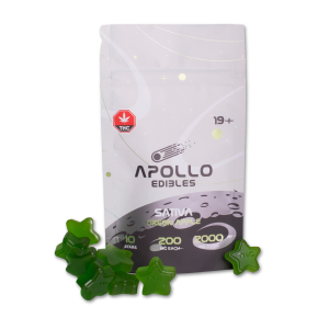 Buy Apollo Edibles - Green Apple Shooting Stars 2000mg THC Sativa at Wccannabis Online Shop