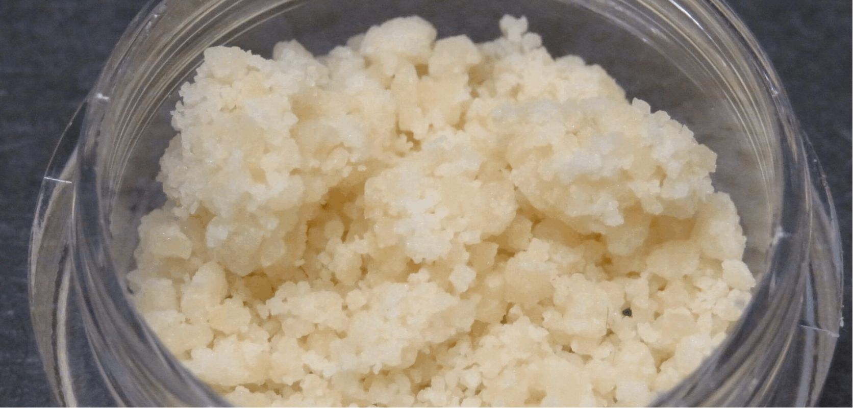White crumble wax is made like most other concentrates only a slight difference at the end that allows for its characteristic crumbly form.