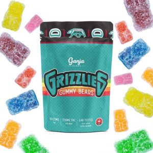 Buy Ganja Edibles - Grizzlies Sour Gummy Bears 350mg THC at Wccannabis Online Shop
