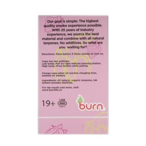 Buy Burn Extracts - Limited Edition - Strawberry Banana 3G Disposable Vapes at Wccannabis Online Shop