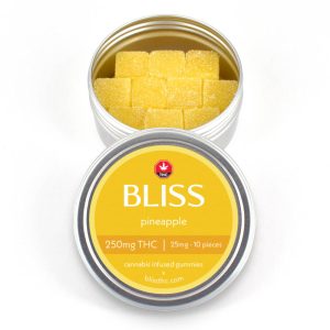 Buy Bliss - Pineapple Gummy 250mg THC at Wccannabis Online Shop
