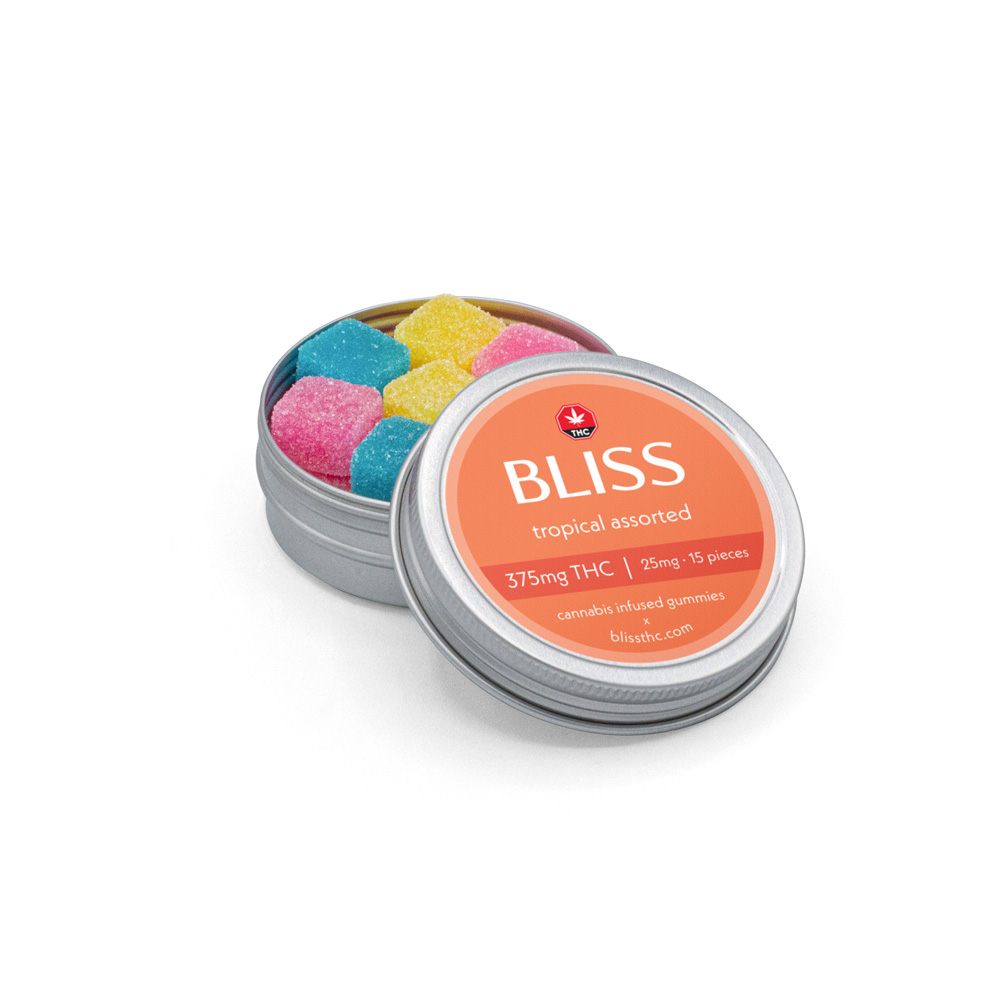 Buy Bliss - Tropical Assorted Gummy 375mg THC at Wccannabis Online Shop