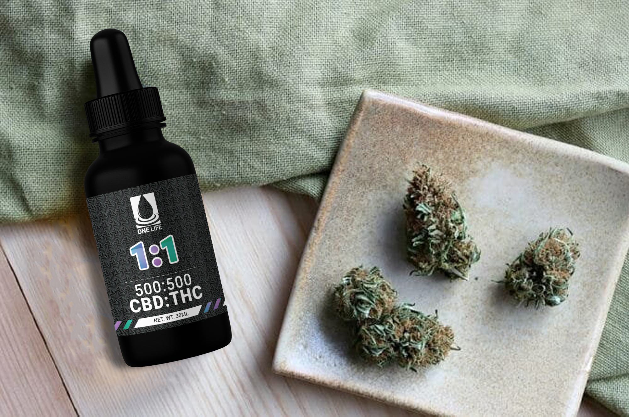 Buy One Life Tincture - 1:1 (500mg CBD : 500mg THC) at Wccannabis Online Shop