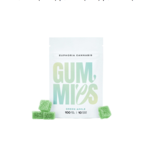 Buy Euphoria Cannabis - Green Apple Gummies 100mg THC at Wccannabis Online Shop