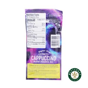 Buy Higher Fire Extracts - Shatter Chocolate Bar - Cappuccino 1000mg THC (Indica) at Wccannabis Online Shop