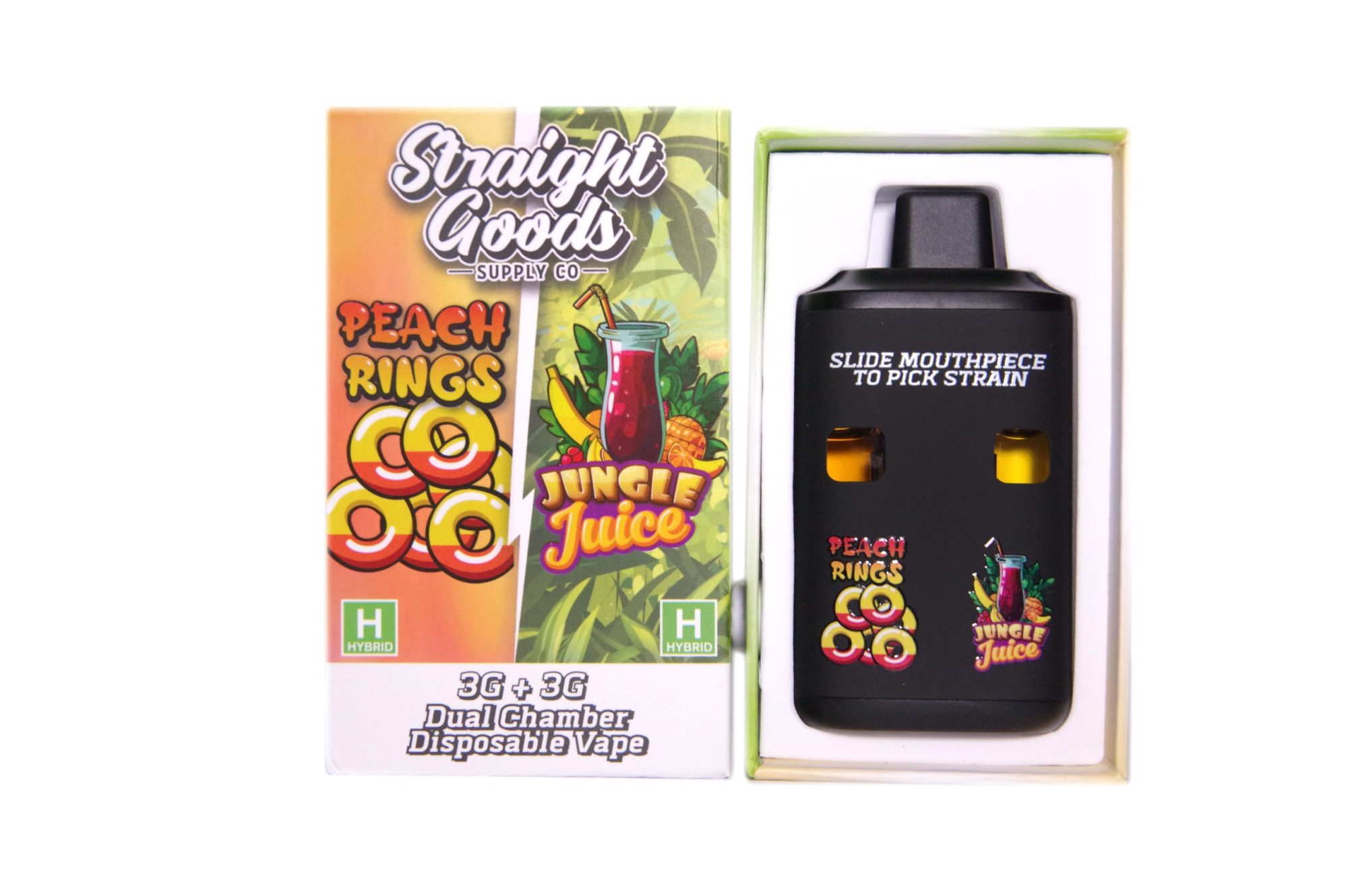 Buy Straight Goods - Dual Chamber Vape - Peach Rings + Jungle Juice (3 Grams + 3 Grams) at Wccannabis Online Shop