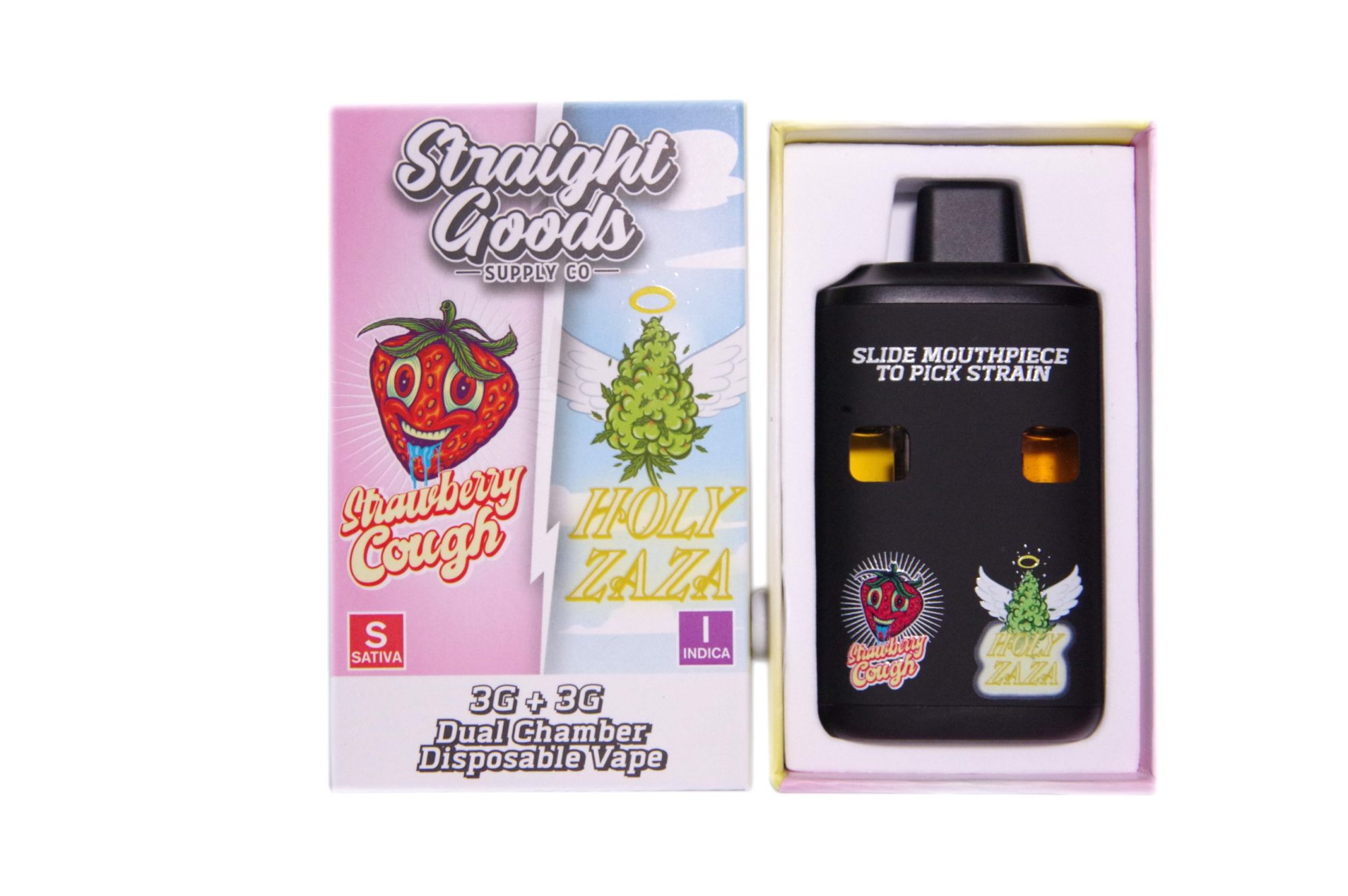 Buy Straight Goods - Dual Chamber Vape - Strawberry Cough + Holy Zaza (3 Grams + 3 Grams) at Wccannabis Online Shop
