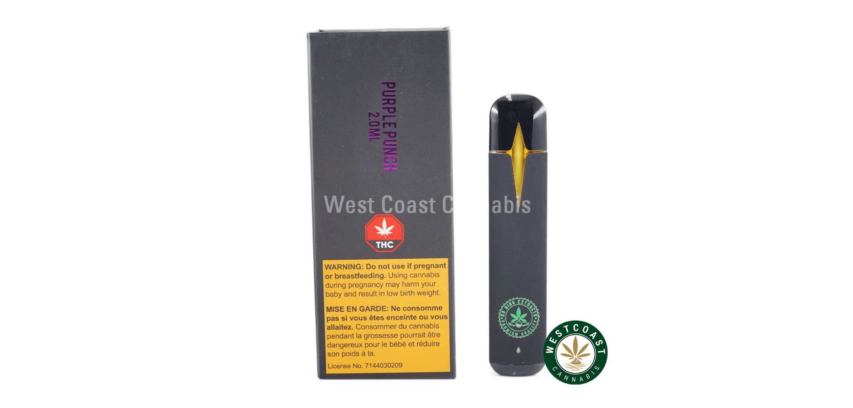 The So High Extracts Disposable Pen – Purple Punch 2ML (Indica) is a no-fuss disposable vape that's going to sedate you, relax every bit of your body, and put you into a Zen state. 
