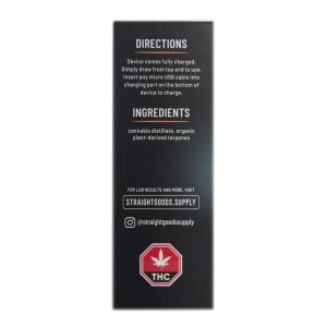 Buy Straight Goods - Bubba Kush 2G Disposable Pen (Indica) at Wccannabis Online Shop