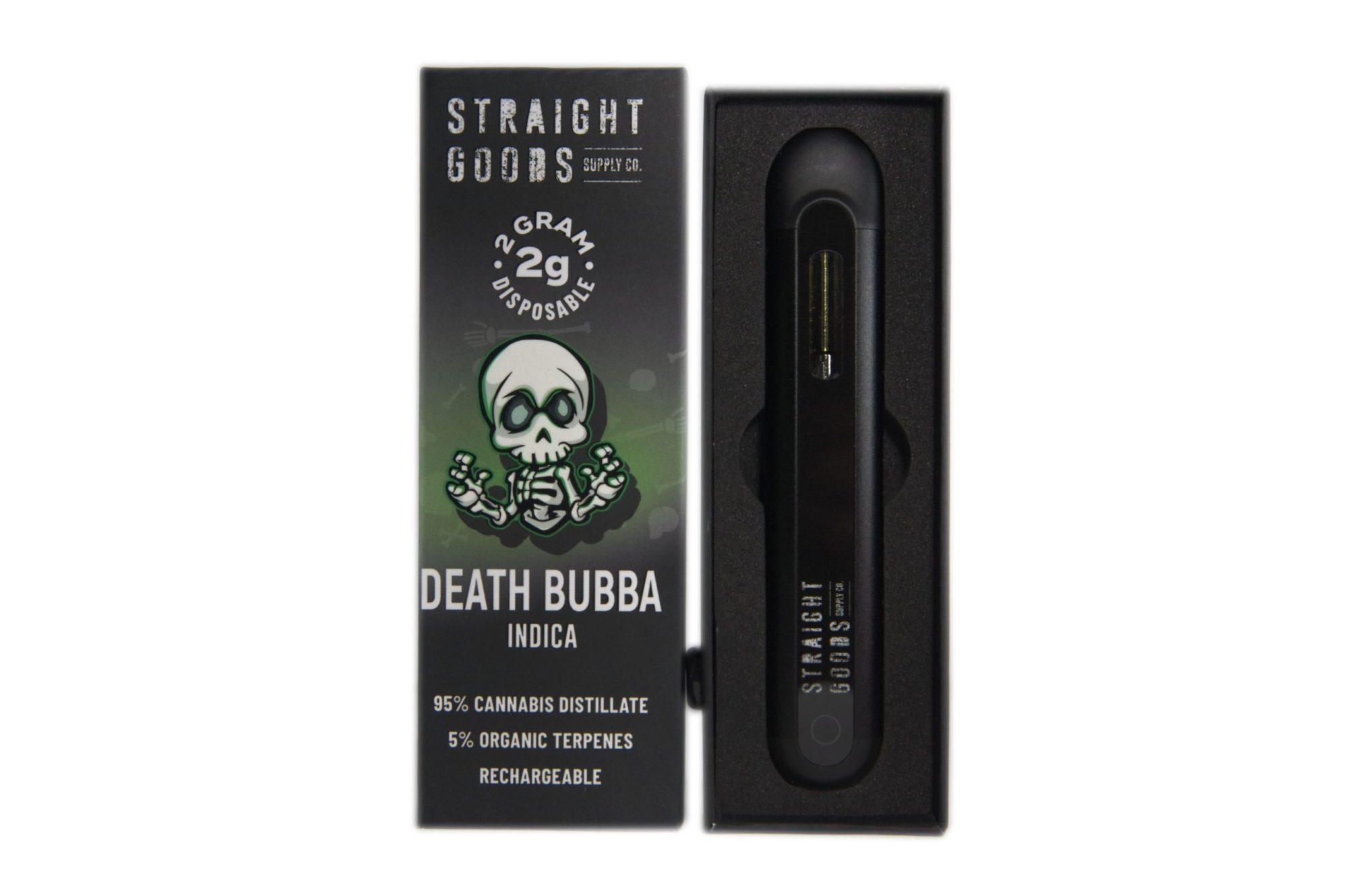 Buy Straight Goods - Death Bubba 2G Disposable Pen (Indica) at Wccannabis Online Shop