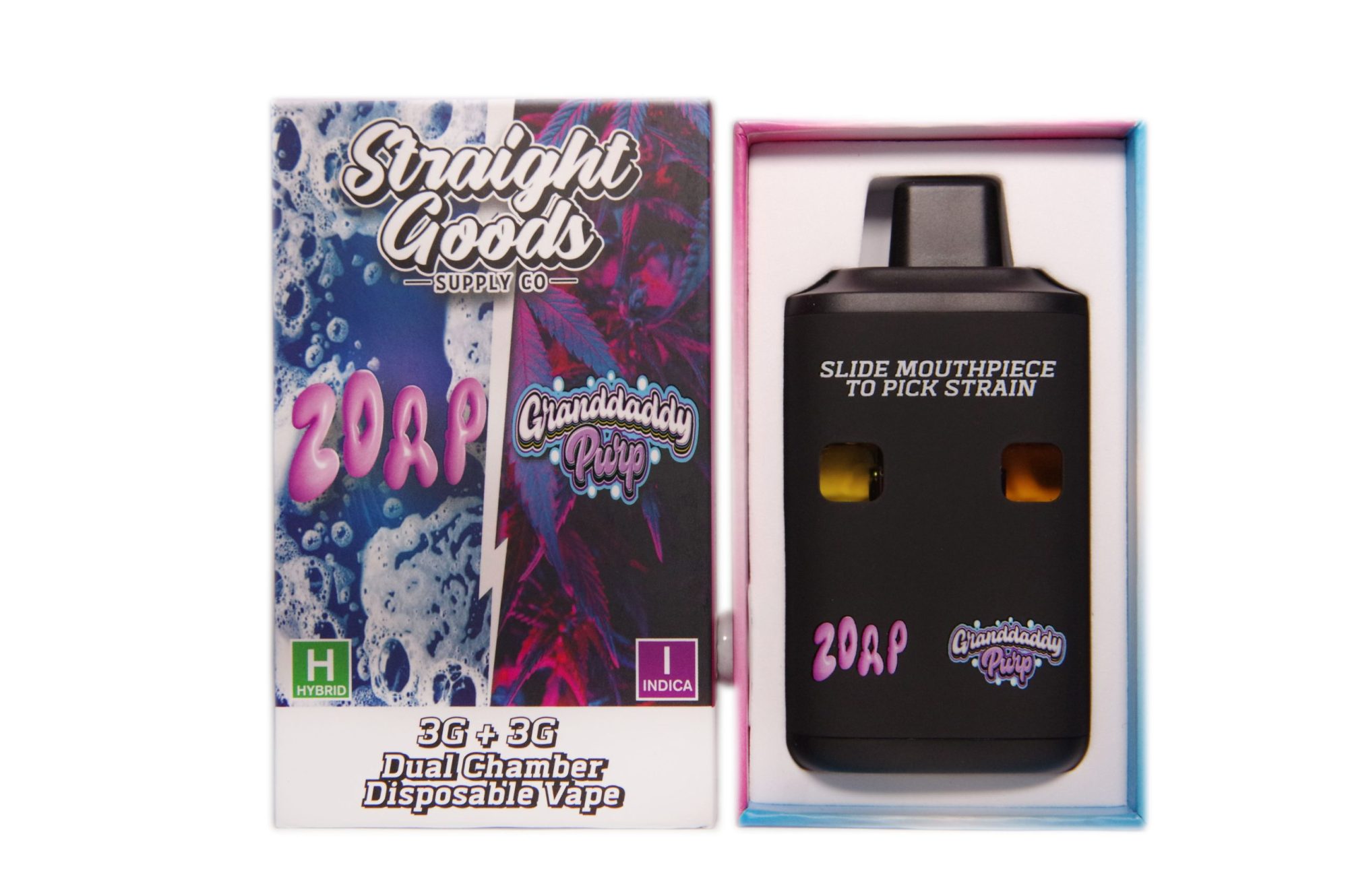 Buy Straight Goods - Dual Chamber Vape - Zoap + Granddaddy Purp (3 Grams + 3 Grams) at Wccannabis Online Shop