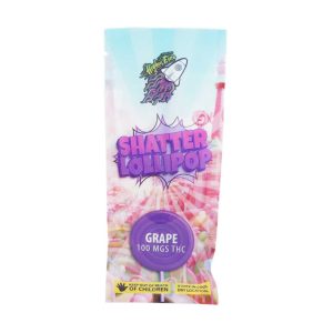 Buy Higher Fire Extracts - Shatter Lollipop - Grape 100MG THC at Wccannabis Online Shop