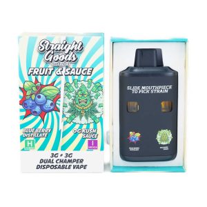 Buy Straight Goods - Dual Chamber Vape - Blueberry + OG Kush (3 Grams + 3 Grams) at Wccannabis Online Shop