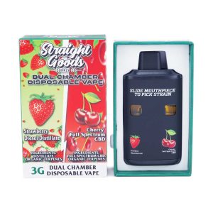 Buy Straight Goods - Dual Chamber Vape - Strawberry Diesel + Cherry Full Spectrum CBD (3 Grams + 3 Grams) at Wccannabis Online Shop