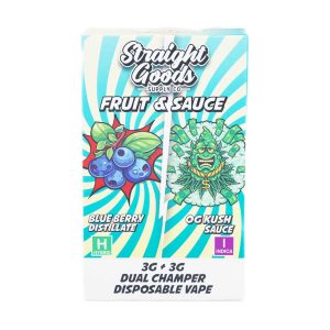 Buy Straight Goods - Dual Chamber Vape - Blueberry + OG Kush (3 Grams + 3 Grams) at Wccannabis Online Shop
