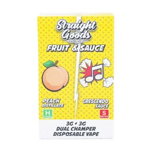 Buy Straight Goods - Dual Chamber Vape - Peach + Crescendo (3 Grams + 3 Grams) at Wccannabis Online Shop